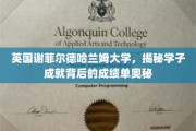 解码谢菲尔德哈兰姆学子辉煌成就的秘密档案