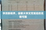 解码学历新维度，揭秘大学文凭的多元价值