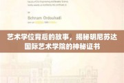 探寻艺术殿堂的奥秘，明尼苏达国际艺术学院证书背后的传奇之旅