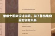 设计灵感漩涡，揭秘莱佛士学子作品集背后的创意源泉