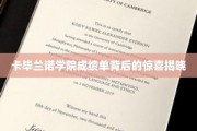 揭开卡毕兰诺学院成绩单中的隐藏宝藏