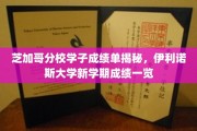 伊利诺斯大学芝加哥分校学霸成绩单曝光，一窥新学期学术风采