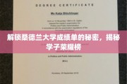 解锁桑德兰大学成绩单的秘密，揭秘学子荣耀榜