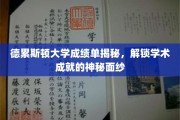 德累斯顿大学成绩单背后，揭秘学子卓越成就的奥秘之旅