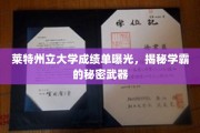 探寻莱特学霸奥秘，成绩单背后揭秘高效学习之道