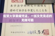 佐贺大学文凭，解锁未来的无限钥匙