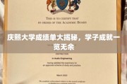庆熙学子辉煌成绩大盘点，揭秘校园精英背后的故事