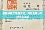 都柏林理工学院文凭，迈向国际认可的学术殿堂
