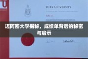 迈阿密大学成绩单揭秘，探寻学术成就背后的奥秘与启示