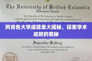揭开阿肯色大学成绩单背后，探寻学术辉煌的秘密路径