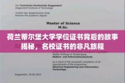 揭开蒂尔堡大学学位证书的传奇之旅，探寻名校证书背后的非凡历程