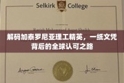 加泰罗尼亚理工骄子名片，揭秘国际认可的学术通行证
