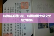 韩国文凭魅力揭秘，建国大学精英通行证背后的故事
