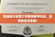 新加坡义安理工学院学位证含金量大揭秘，独家解析，不容错过！