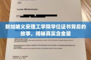 新加坡义安理工学院学位证，探寻其背后的价值与真实影响力