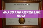全球精英摇篮，揭秘加州大学欧文分校的文凭传奇