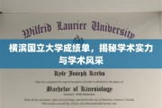 横滨国立大学成绩单，窥见学术实力与风采的独特窗口