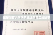 湖首大学学子成绩单，探寻背后的奋斗与汗水