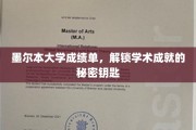 墨大成绩单揭秘，解锁个人学术成就的神秘钥匙