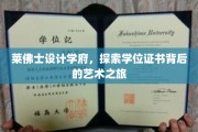 解锁证书艺术，莱佛士设计学府的艺术学位探秘之旅