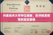 揭开丹麦技术大学学位面纱，欧洲精英教育的真实图景