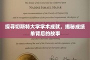 解码切斯特大学卓越成绩，一探究竟背后的学术传奇