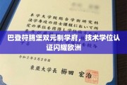 欧洲教育之光，巴登符腾堡双元制学府技术学位认证闪耀全场