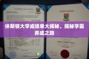 探寻休斯顿学霸背后的成长秘密，揭秘顶尖学府的成绩单之谜