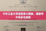 揭秘千叶工业大学精英风采，学子成绩与成就闪耀光芒
