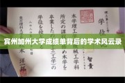 宾加加州大学成绩单揭秘，一场隐藏的学术风云对决