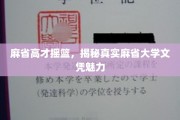 解码麻省大学，探寻精英摇篮的教育魔力