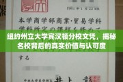 纽约州立大学宾汉顿分校文凭，探索名校光环下的实际影响力与全球认可度