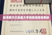 解码爱尔兰高威大学神秘成绩单背后的秘密
