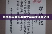 探索英迪大学，马来西亚学子成就背后的故事