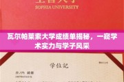 解码瓦尔帕莱索大学，成绩单背后的学术精英与青春风采