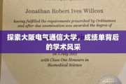 解码大阪电气通信大学，成绩单映照下的学术魅力之光