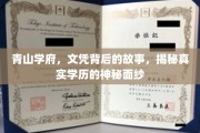 学府深处，学历之谜，揭开青山学府文凭背后的精彩篇章