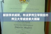 探寻学术奥秘，布法罗州立与纽约州立大学成绩单背后的秘密世界