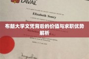 布朗大学文凭的职场黄金钥匙，揭秘其独特价值与求职加分项