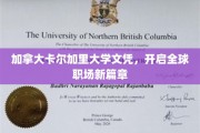 卡尔加里大学文凭，助力全球职场梦翱翔