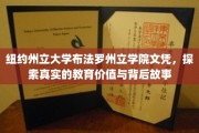 纽约州立大学布法罗文凭之谜，揭开教育价值与传奇背后的真相