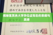 探寻里贾纳大学学位证书的非凡内涵与辉煌历程