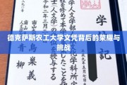 德克萨斯农工大学，荣耀之路上的学术征程与成长考验