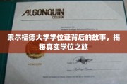 索尔福德大学学位证背后的传奇，一场真实的学位探寻之旅