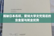 探寻日本名校实力，爱知大学文凭的职场魅力与价值